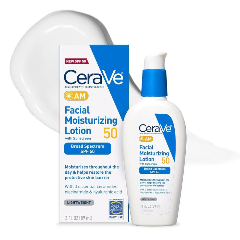 Cerave Bombshell AM + PM Moisturizer Bundle: AM Moisturizing Lotion SPF 50 & PM Facial Moisturizing Lotion