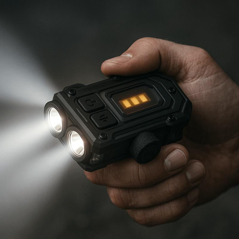Carbinox Blastbeam LED Flashlight – 1000 Lumens Rechargeable Pocket-Sized Torch with Dual LED & COB Lighting, Magnetic Base, 6 Modes, USB‑C Fast Charging, Military‑Grade Aluminum