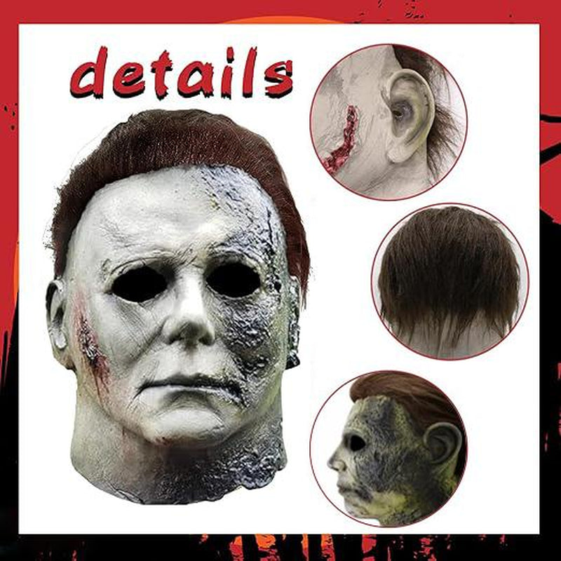 Michael Myers Mask, Halloween Horror Masquerade Men'S & Women'S Cosplay Party Mask, Bloody Michael Myers & Ghost Face Adult Costume Scary Cosplay the Terrifying Atmosphere Is at Its Peak
