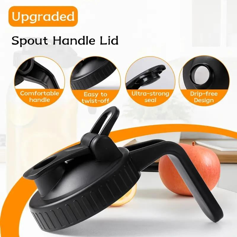 3PCS Glass Water Kettle 64OZ, Mason Jar Water, Lid Spout, Wide Mouthed Leak Proof Water Kettle, Cold Water Kettle, Suitable for Storing Breast Milk Juice, Water, Milk, Tea, Iced Coffee Beverage Set Scale Tumbler with and Straws Fall Themed Oak Sip