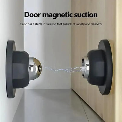 Silent Silicone Magnetic Door Stopper - Strong, Durable, and Anti-Collision Design for Home and Hotel Use