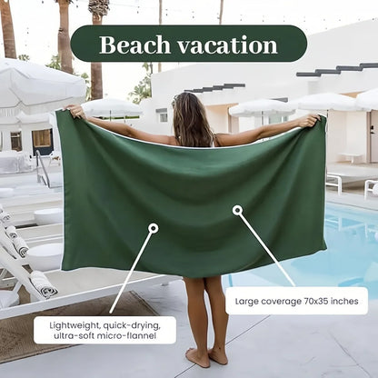 Multifunctional Outdoor Magnetic Bath Towel Coral Fleece Portable Magnet Towels Quick-Drying Beach Towel Bathroom Accessories