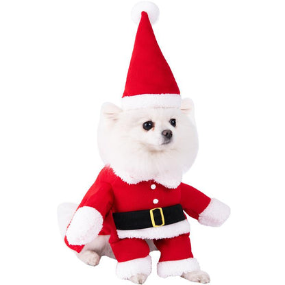 2025 New Funny Dog Costume with Pet Wig, Role Play Horror Costume with Knife, Creative Pet Costume Suitable for Small, Medium and Large Dogs, Cats and Puppies, Halloween Costume Funny