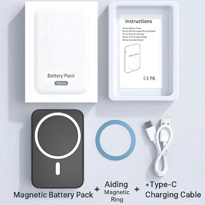 10000Mah Magnetic Power Bank, Wireless Portable Charger, Fast Charging for Magsafe Battery Pack for Iphone 16/15/14/13/12/Plus/Pro Max, Compact Device